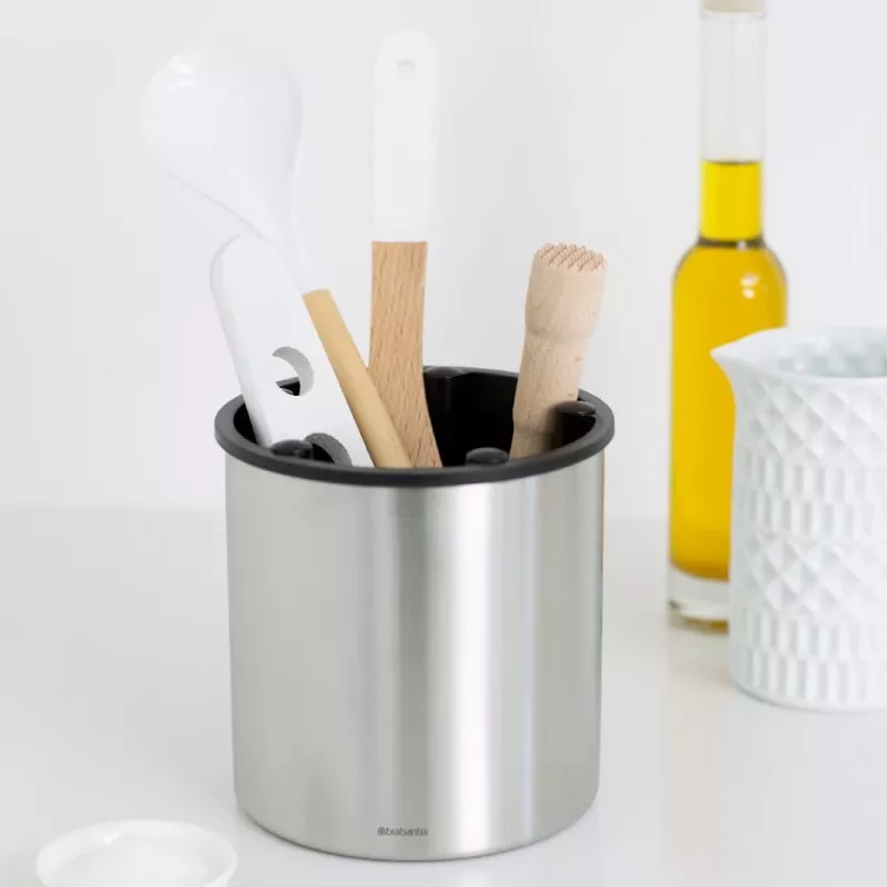 Brabantia Profile Line Porta utensili da cucina, acciaio inox opaco