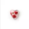 LEKUE Stampo per cubetti di ghiaccio a cuore con coperchio, rosso, 18 scomparti, silicone platino