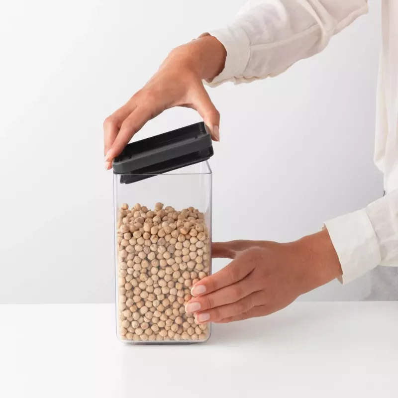 Brabantia Make & Take contenitore rettangolare per alimenti 1,6 L grigio scuro