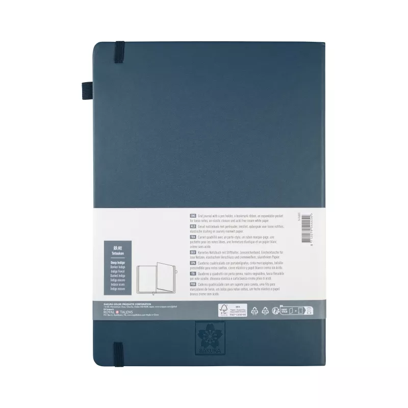 Sakura quaderno DIN A4 a quadretti, copertina rigida indaco scuro, 160 pagine, 1 pezzo (94156805)