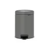 Brabantia NewIcon 5L cestino con pedale, Mineral Concrete Grey