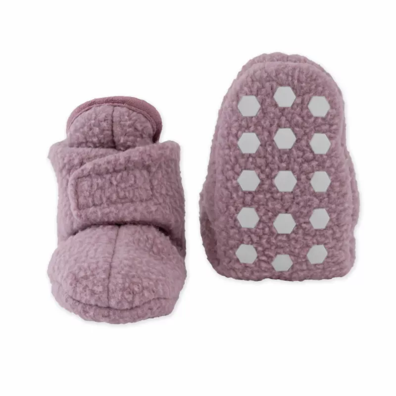 Lodger Slipper Teddy pantofole per neonato, rosa, 6-12 mesi, suola antiscivolo, pile