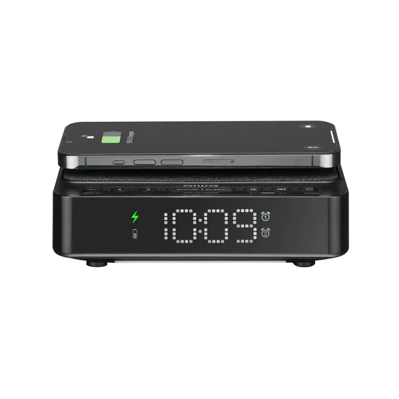 AIWA CR-30/BK sveglia digitale con display LED, radio FM/PLL, nero