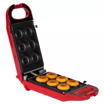 Trebs snack maker 6-in-1 rosso – waffle, sandwich, grill, donut, poffertjes, cupcake