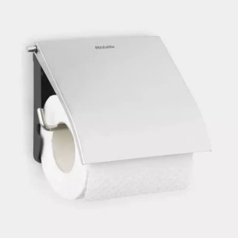 Brabantia 385322 portarotolo da parete, acciaio opaco