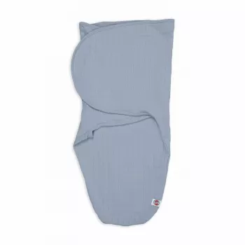 Lodger Bundler fascia in cotone tinta unita per neonato, Blue Fogg