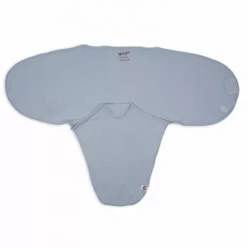Lodger Bundler fascia in cotone tinta unita per neonato, Blue Fogg