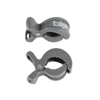 Lodger Clip Swaddler clip per fascia in cotone (2 pz.), Carbon