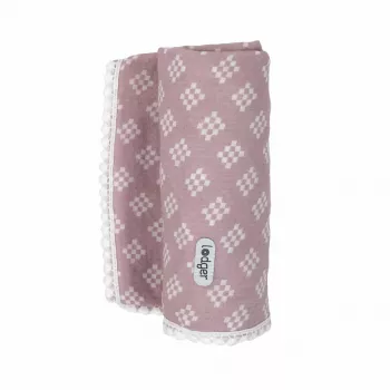 Lodger Swaddle Tribe mussola fascia per neonato 120x120 cm rosa
