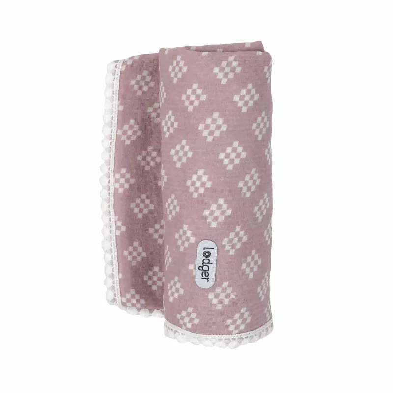 Lodger Swaddle Tribe mussola fascia per neonato 120x120 cm rosa