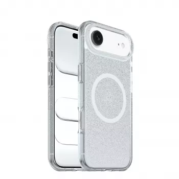 OtterBox React Series custodia per Apple iPhone 15 Pro Max – Stardust (trasparente glitter), compatibile MagSafe 77-99279