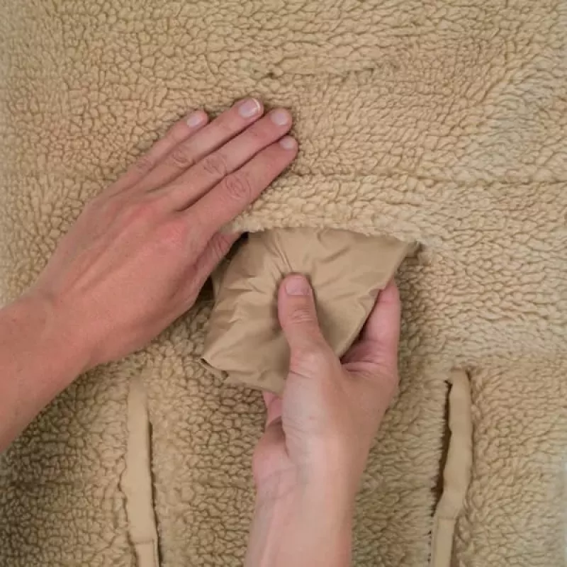 Lodger WPT 630 Teddy sacco nanna, beige, 100x100 cm, fleece