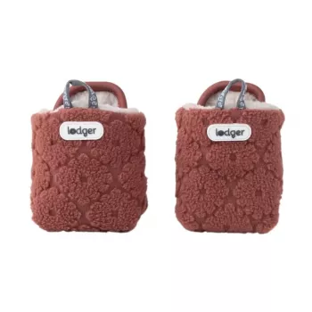 Lodger Slipper Folklore Fleece pantofole neonato, 6-12 mesi, Rosewood