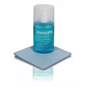 PHILIPS SVC1116B/10 kit di pulizia schermo per LED, LCD, plasma, OLED, smartphone, tablet, laptop, TV - 200 ml gel spray + panno in microfibra