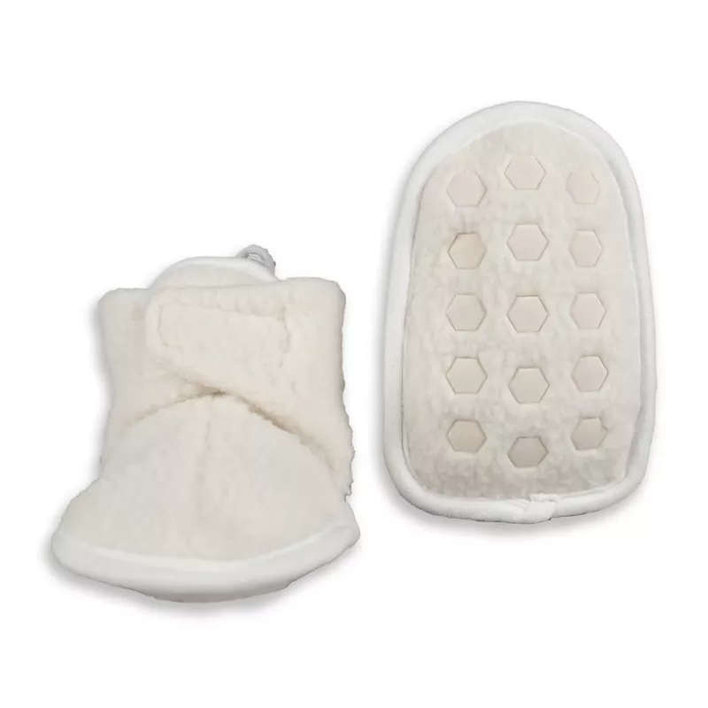 Lodger Slipper Teddy scarpine neonato, Cloud Dancer, 12-18 mesi