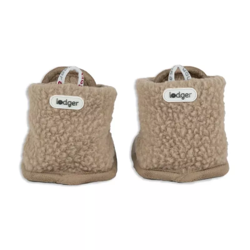 Pantofole per neonati Lodger Teddy beige 6-12 mesi