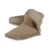 Lodger Teddy pantofole per neonato, beige, 12-18 mesi, suola antiscivolo, morbido pile