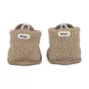 Lodger Teddy pantofole per neonato, beige, 12-18 mesi, suola antiscivolo, morbido pile
