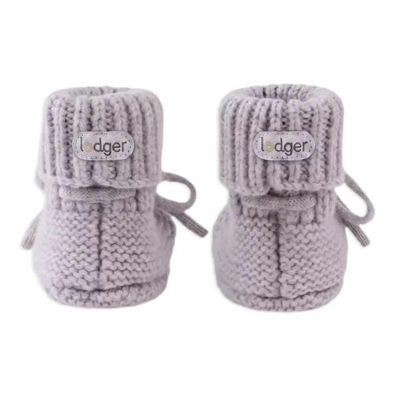 Lodger Slipper Merino Wool scarpine per neonato, Stone, 0-6 mesi