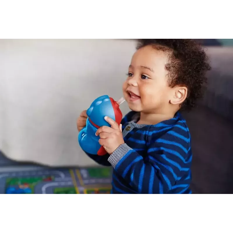 Philips AVENT bicchiere con cannuccia flessibile, 200 ml, 9m+, blu