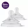 Philips Avent Natural Response tettarella in silicone, flusso molto veloce, 6m+, confezione da 2