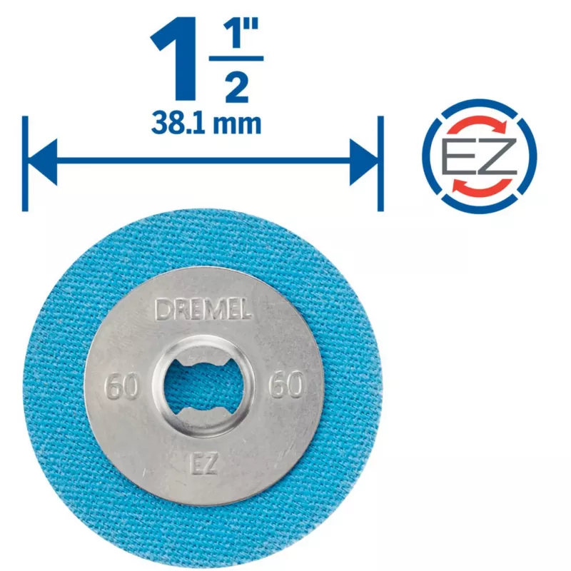 Dremel 2615S411DM dischi abrasivi, 38,1 mm, grana 180, confezione da 3