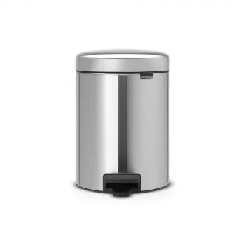 Brabantia NewIcon bidone con pedale 5 litri, acciaio opaco