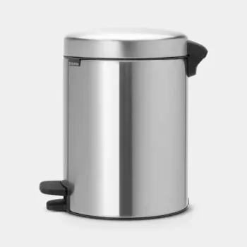 Brabantia NewIcon bidone con pedale 5 litri, acciaio opaco