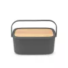 Brabantia Roll Top portapane, grigio scuro opaco, capacità 2 pagnotte, acciaio