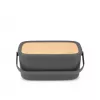 Brabantia Roll Top portapane, grigio scuro opaco, capacità 2 pagnotte, acciaio