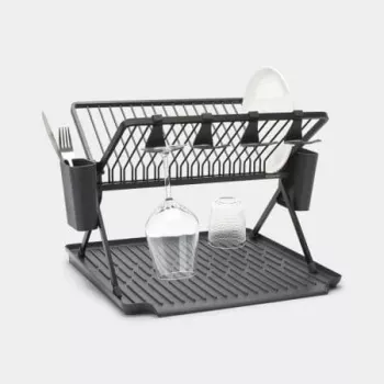 Brabantia scolapiatti pieghevole, grande, grigio scuro