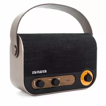 AIWA RBTU-600 radio Bluetooth portatile con FM, USB, AUX-in, MicroSD, batteria ricaricabile