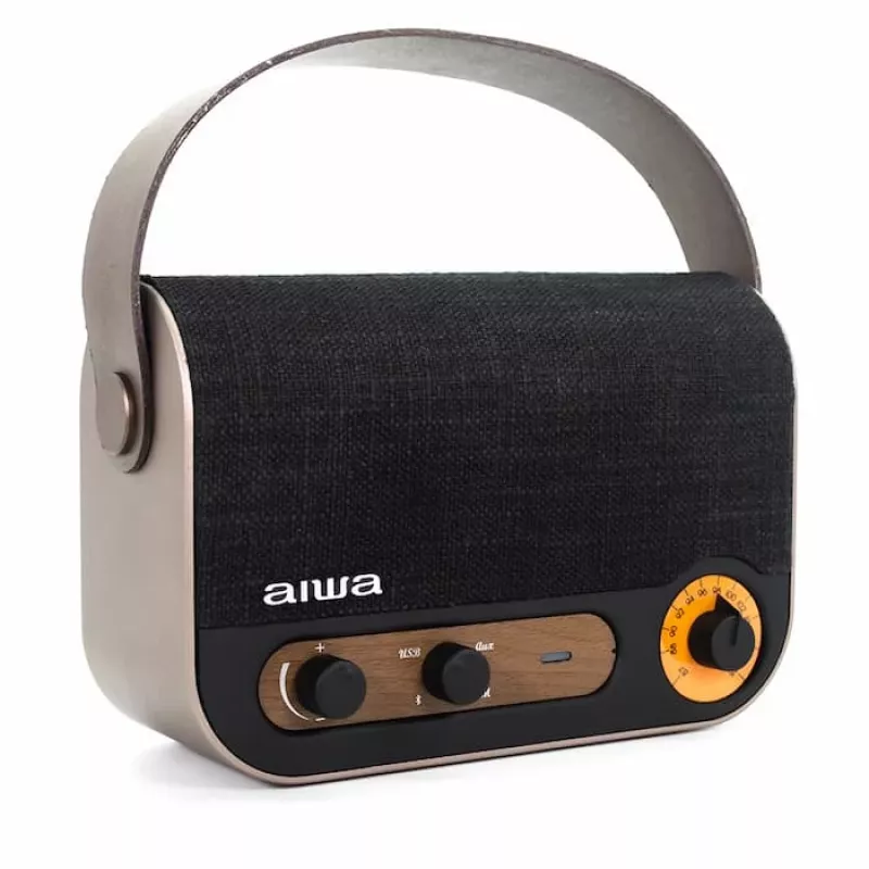 AIWA RBTU-600 radio Bluetooth portatile con FM, USB, AUX-in, MicroSD, batteria ricaricabile