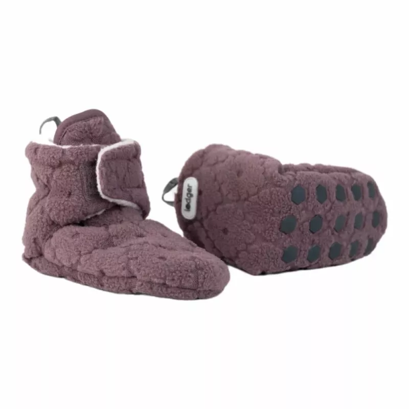Lodger Slipper Folklore scarpine in pile per neonati, Mauve, 12-18 mesi