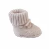 Lodger Slipper Folklore scarpine neonato in lana merino, betulla, 0-6 mesi