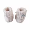 Lodger Slipper Folklore scarpine neonato in lana merino, betulla, 0-6 mesi