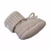 Lodger Slipper Folklore scarpine neonato in lana merino, beige, 0-6 mesi