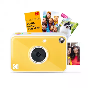 Kodak RODOMATICPYL fotocamera istantanea digitale con stampa ZINK Zero Ink, 10MP, LCD 3,5 pollici, Bluetooth, USB-C, MicroSD