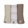 Lodger Swadler Solid Matcha fascia in cotone, birch, 70x70 cm, confezione da 3
