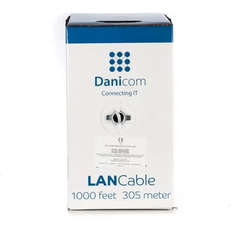 DSIT DANICOM CAT5E UTP 305m conduttore massiccio LSZH (Eca) cavo DC-UTP5E-305S-ECA