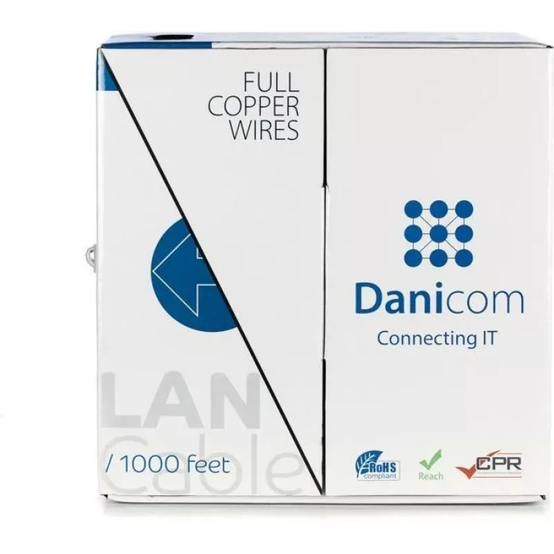 DSIT DANICOM CAT5E UTP 305m conduttore massiccio LSZH (Eca) cavo DC-UTP5E-305S-ECA