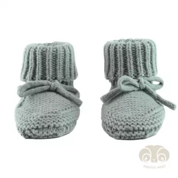 Lodger Slipper Folklore scarpine neonato in lana merino, seta, 0-6 mesi