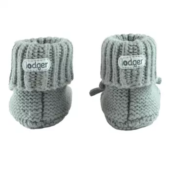 Lodger Slipper Folklore scarpine neonato in lana merino, seta, 0-6 mesi