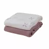 Lodger Swadler Solid Matcha panno in cotone per puck, Powder Rose, 110x110 cm, confezione da 2