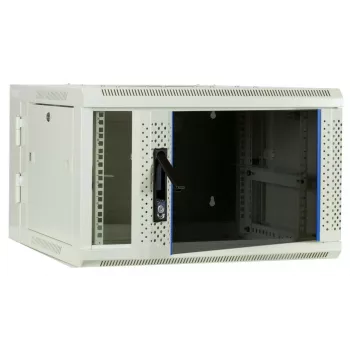 DSIT armadio rack a parete 6U con porta in vetro, bianco, 600x600x368 mm DS6606W-DOUBLE