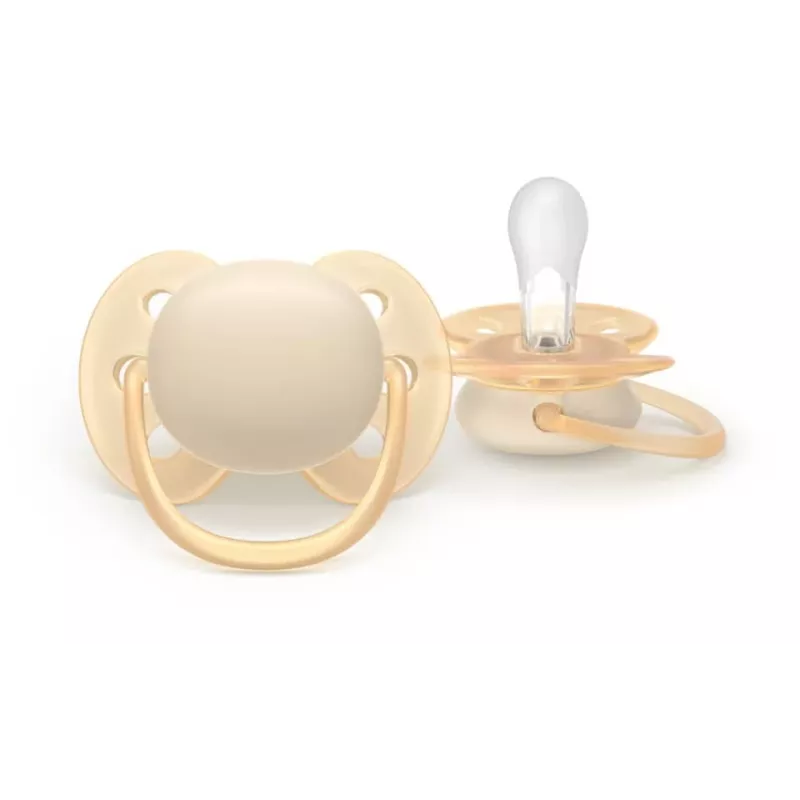 Philips Avent Ultra Soft ciuccio neutro, 0-6 mesi, confezione da 2