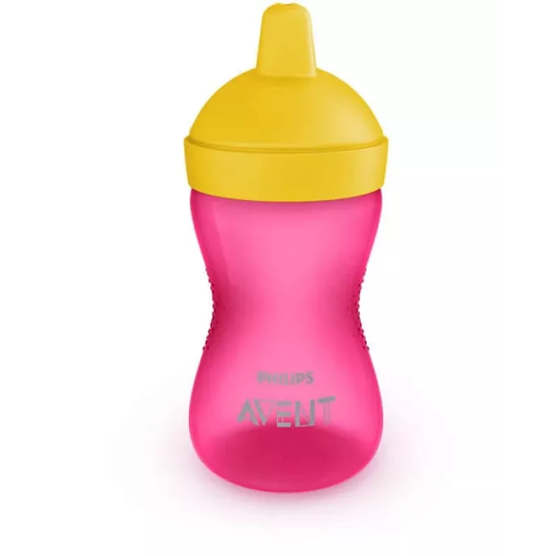 Philips Avent My Grippy bicchiere per imparare a bere con beccuccio rigido 300 ml, 18M+, rosa