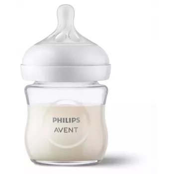 Philips Avent Natural Response biberon in vetro 125 ml con tettarella per neonati, 0m+