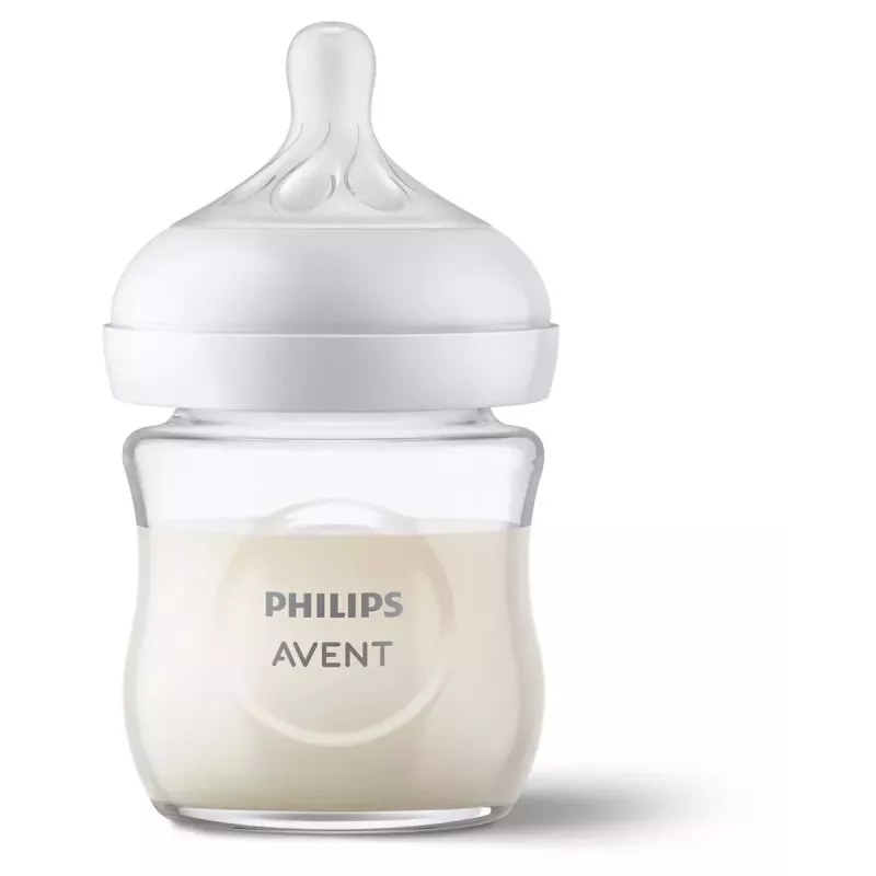 Philips Avent Natural Response biberon in vetro 125 ml con tettarella per neonati, 0m+