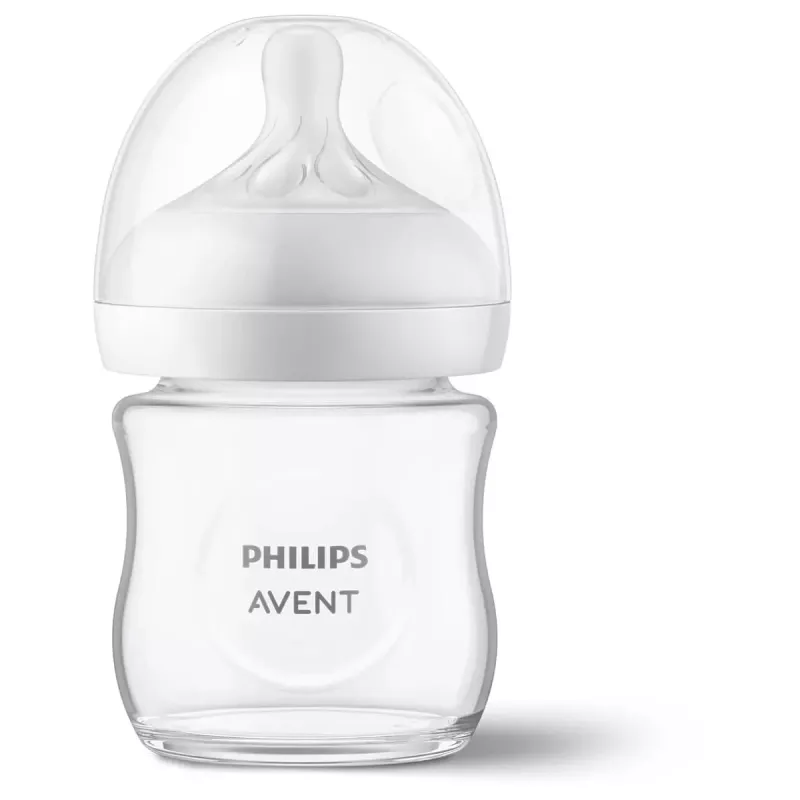 Philips Avent Natural Response biberon in vetro 125 ml con tettarella per neonati, 0m+